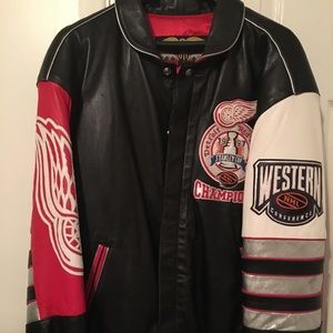 Detroit Redwings Leather Jacket